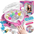 BATTOP Kids Nail Polish Kit for Girls Ages 6-12, Nail Art Set with Nail Dryer, Peel-Off Polish & Organizer